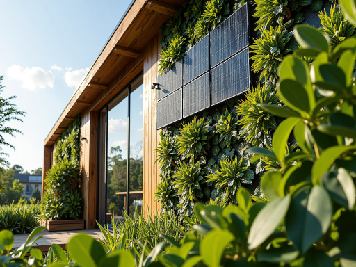 现代化清洁能源科技公司办公楼外景，玻璃幕墙建筑，门口有公司标识牌，周围绿化环境优美